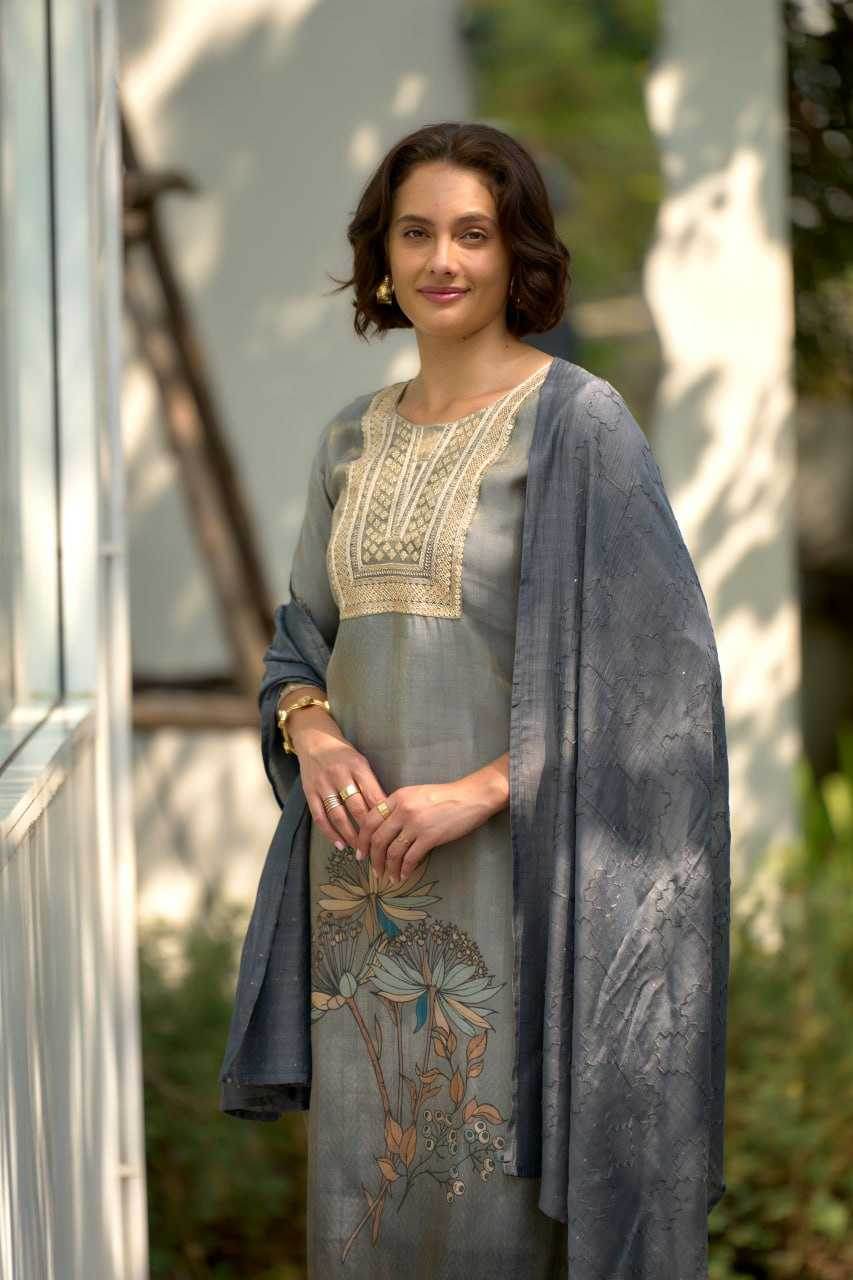Tissue Embroidered Kurtis - MYLUXURY LANE ENTERPRISE